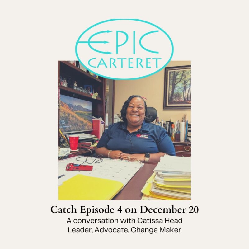 Catissa Head at her desk.